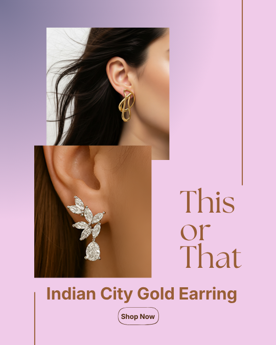 Indian City Gold Earring